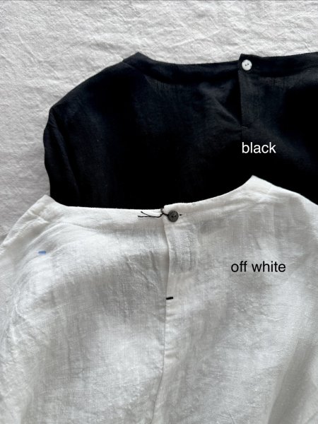 画像6: Luminaes 1/60手染めリネン ランタン袖ブラウス (6)