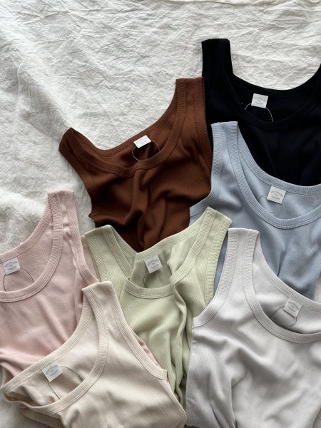 画像3: nouvelles du paradis コットンテレコ タンクトップ【クリックポスト発送可】 (3)