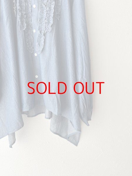 画像7: grin INDIAデニムボイル 三角フリルシャツ (7)