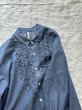画像2: grin INDIAデニムボイル 三角フリルシャツ (2)