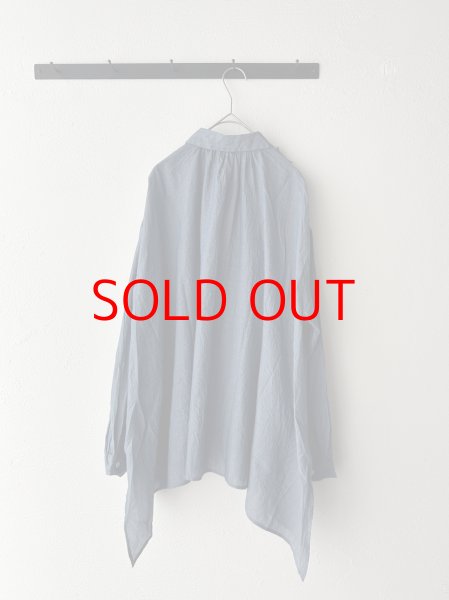 画像8: grin INDIAデニムボイル 三角フリルシャツ (8)