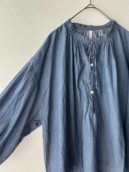 画像4: grin INDIAデニムボイル スキッパープルオーバー (4)