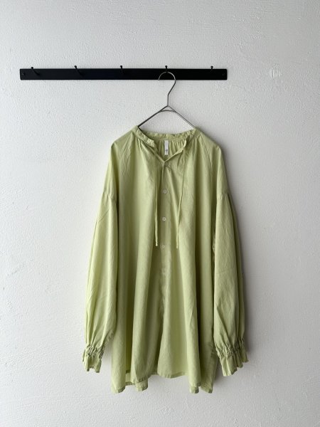 画像2: grin 100/2ボイル ラグランスモックシャツ (2)