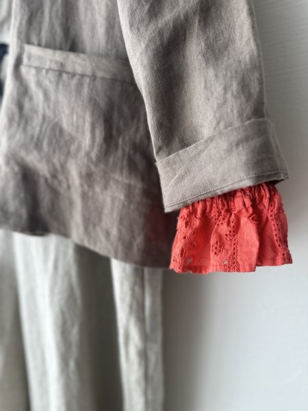 画像2: Luminaes コルトレイクリネン ロングジャケット (2)