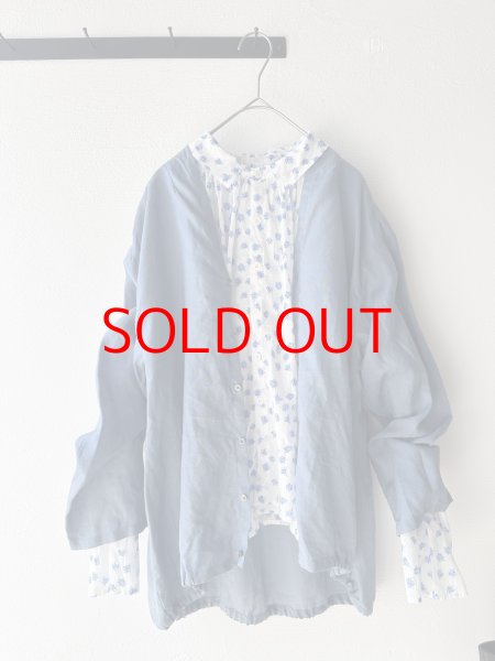 画像2: grin floraシアープリント リンクルシャツ (2)