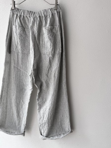 画像6: Luminaes 綿麻ピンチェック ワイドPT (6)