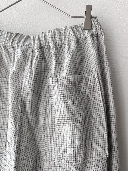 画像7: Luminaes 綿麻ピンチェック ワイドPT (7)