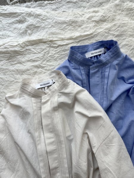 画像1: Véritécoeur ピンタックシャンブレーシャツ (1)