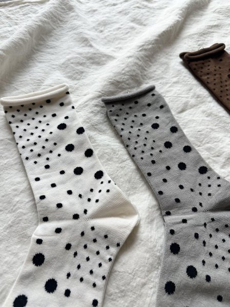 画像1: prit パッチワークドットソックス【3足までクリックポスト(185円) 】 (1)