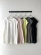 画像2: prit 30/1リサイクルムラ糸天竺 ノースリーブフレアプルオーバー【クリックポスト（185円）発送可能】 (2)