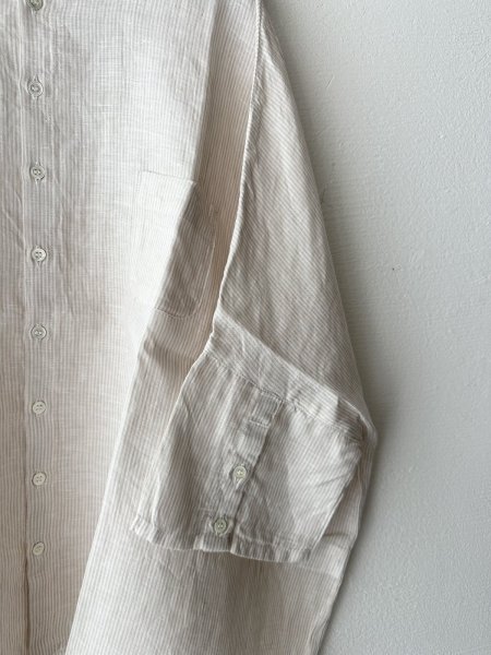 画像7: NATURAL LAUNDRY 60フレンチリネン  ランドスケープシャツ【クリックポスト（185円）発送可能】 (7)