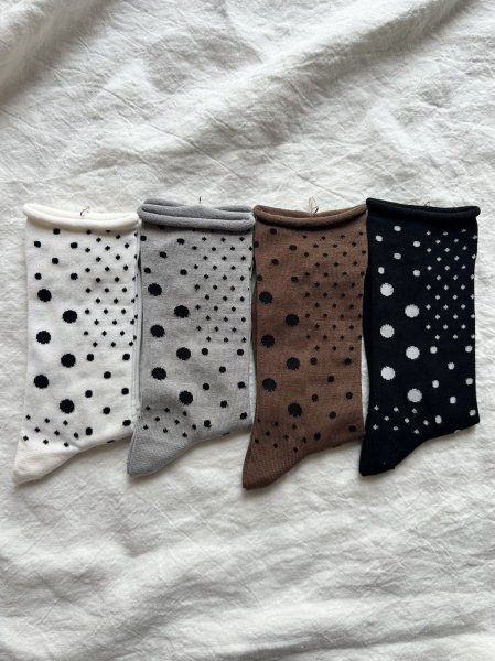 画像4: prit パッチワークドットソックス【3足までクリックポスト(185円) 】 (4)