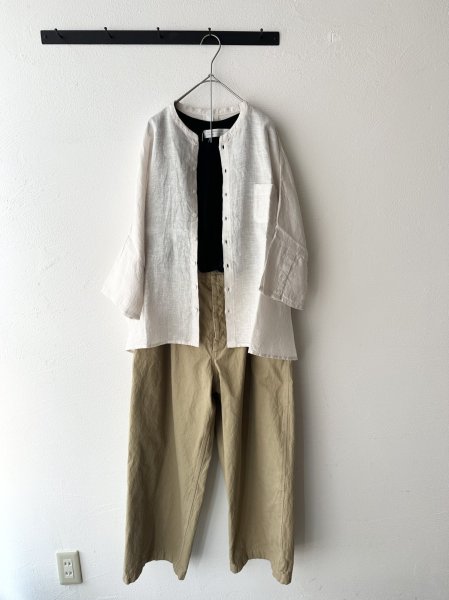 画像9: NATURAL LAUNDRY 60フレンチリネン  ランドスケープシャツ【クリックポスト（185円）発送可能】 (9)