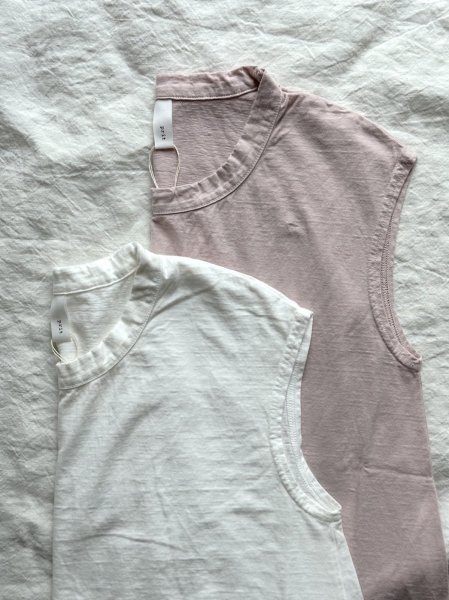 画像9: prit 30/1リサイクルムラ糸天竺 ノースリーブフレアプルオーバー【クリックポスト（185円）発送可能】 (9)