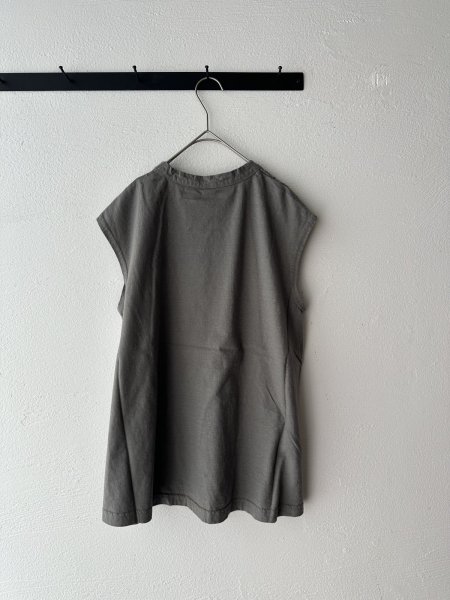 画像8: prit 30/1リサイクルムラ糸天竺 ノースリーブフレアプルオーバー【クリックポスト（185円）発送可能】 (8)