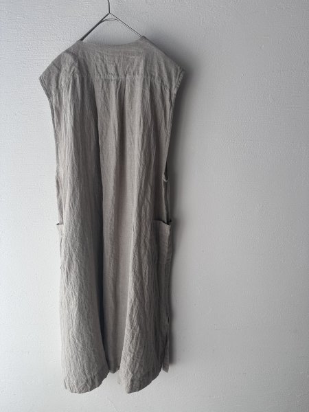画像4: Luminaes 1/60手染めリネン ロングジレ (4)