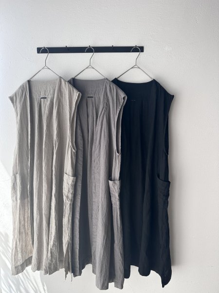 画像1: Luminaes 1/60手染めリネン ロングジレ (1)