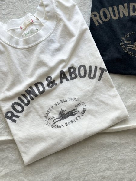 画像2: NATURAL LAUNDRY 硫化染め天竺 ランダバウトプリント半袖T【クリックポスト（185円）発送可能】 (2)