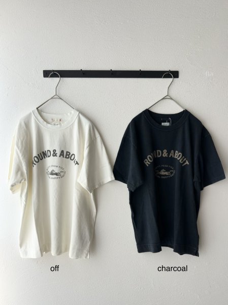 画像4: NATURAL LAUNDRY 硫化染め天竺 ランダバウトプリント半袖T【クリックポスト（185円）発送可能】 (4)