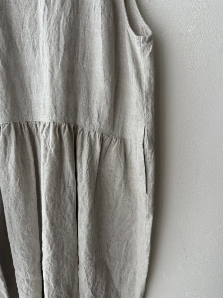 画像6: Vlas Blomme Washed Linen Ramie ノースリーブドレス (6)