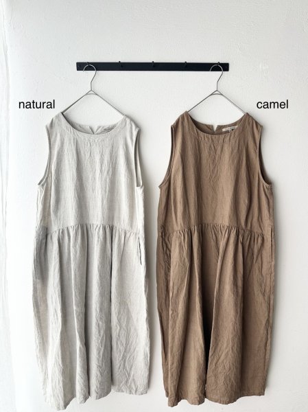 画像2: Vlas Blomme Washed Linen Ramie ノースリーブドレス (2)