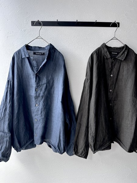 画像1: Véritécoeur 墨染めリネンシャツジャケット (1)