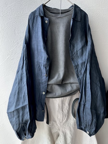 画像7: Véritécoeur 墨染めリネンシャツジャケット (7)