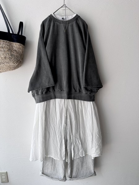 画像8: Véritécoeur Pigment dyeing ミニ裏毛プルオーバー (8)