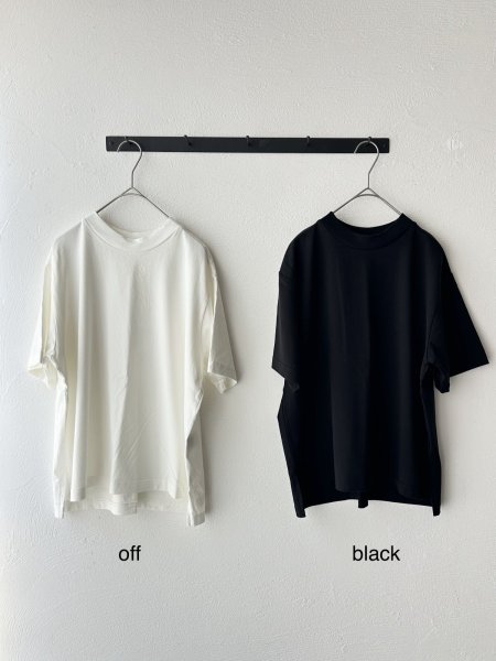 画像2: prit 47/2 スーピマコンパクト天竺 クルーネックボックスTシャツ【クリックポスト（185円）発送可能】 (2)