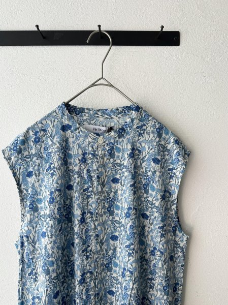 画像2: Véritécoeur LIBERTY PRINT ノースリーブワンピース (2)