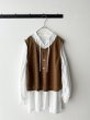 画像1: nouvelles du paradis カットワークレース 2wayレースベスト (1)
