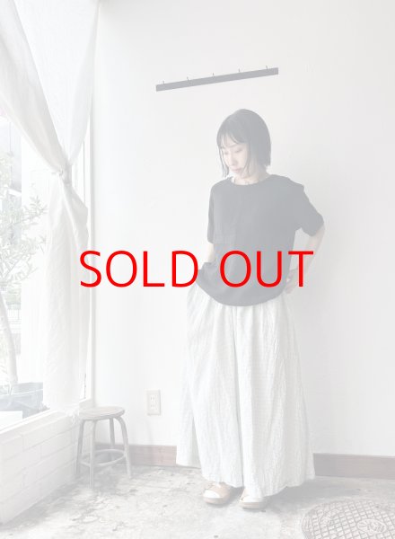 画像2: NATURAL LAUNDRY リネンサッカーストライプ T【クリックポスト（185円）発送可能】 (2)