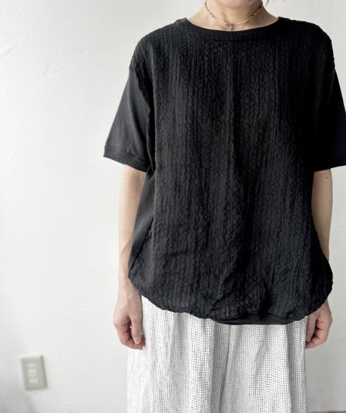画像5: NATURAL LAUNDRY リネンサッカーストライプ T【クリックポスト（185円）発送可能】 (5)