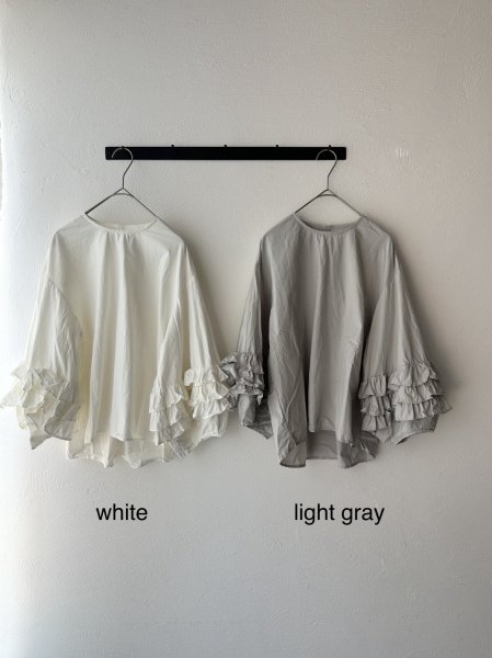 画像2: Gauze# FRILL SLEEVE BLOUSE (2)