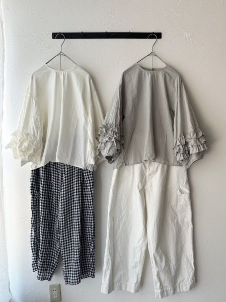 画像7: Gauze# FRILL SLEEVE BLOUSE (7)