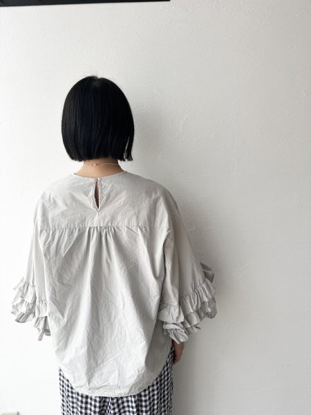 画像6: Gauze# FRILL SLEEVE BLOUSE (6)
