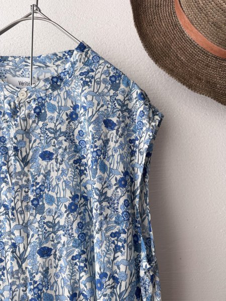 画像1: Véritécoeur LIBERTY PRINT ノースリーブワンピース (1)