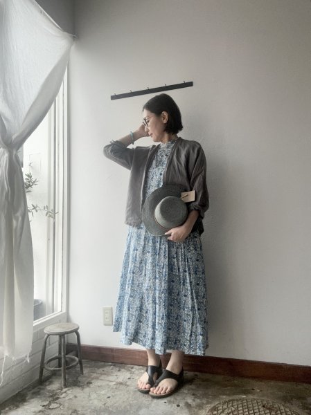 画像6: Véritécoeur LIBERTY PRINT ノースリーブワンピース (6)