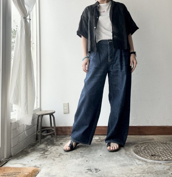 画像1: Véritécoeur ワイドデニムパンツ (1)