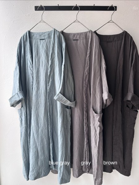 画像5: Luminaes 手染めリネン ローブカーディガン (5)