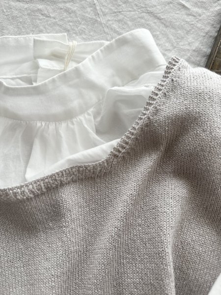 画像2: *sale40%off* prit 80/1ローン ５分袖スタンドカラープルオーバー【クリックポスト（185円）発送可能】 (2)