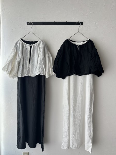 画像1: Gauze# KHADI COTTON LINEN GATHER BORRERO (1)