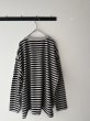 画像8: prit 30/1リサイクルムラ糸天竺ボーダー クルーネックワイドプルオーバー (8)