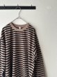 画像5: prit 30/1リサイクルムラ糸天竺ボーダー クルーネックプルオーバー (5)