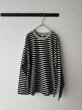 画像3: prit 30/1リサイクルムラ糸天竺ボーダー クルーネックプルオーバー (3)