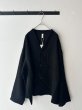 画像4: prit 25/1フレンチリネンツイル起毛 ノーカラージャケット (4)