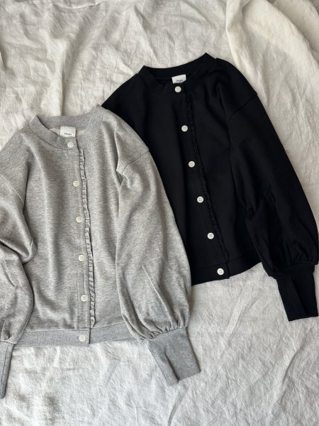 画像1: Gauze# TINY FRILL URAKE CARDIGAN (1)