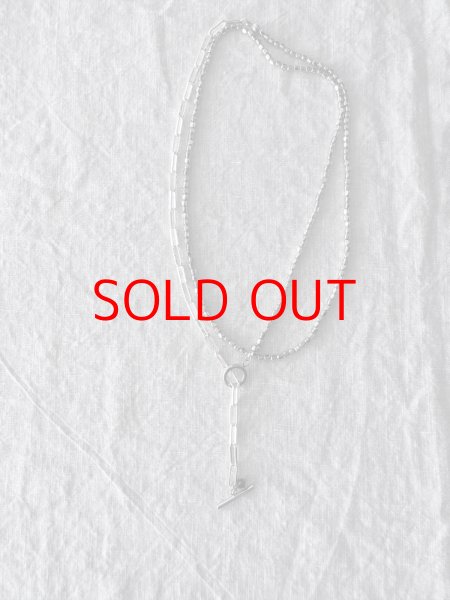 画像12: Luminaes_accessory メタルビーズとメタルチェーンのロングネックレス (12)