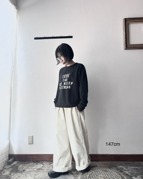 画像4: NATURAL LAUNDRY コットンリネン裏毛 キャロットプリントプルオーバー (4)