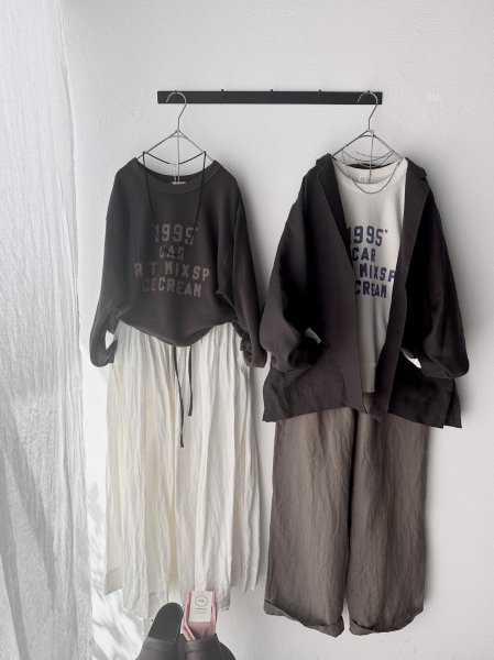 画像9: NATURAL LAUNDRY コットンリネン裏毛 キャロットプリントプルオーバー (9)